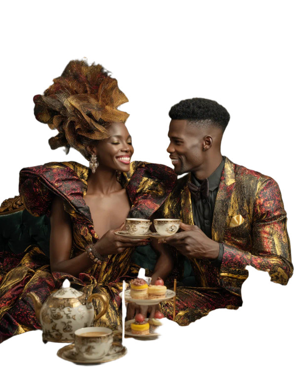 Luxurious High Tea Vinyl Car Decal Sticker – Waterproof & UV-Resistant 8"