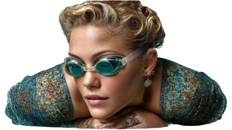 Chubby Underwater Swimmer Vinyl Car Decal Sticker – Waterproof & UV-Resistant 8"