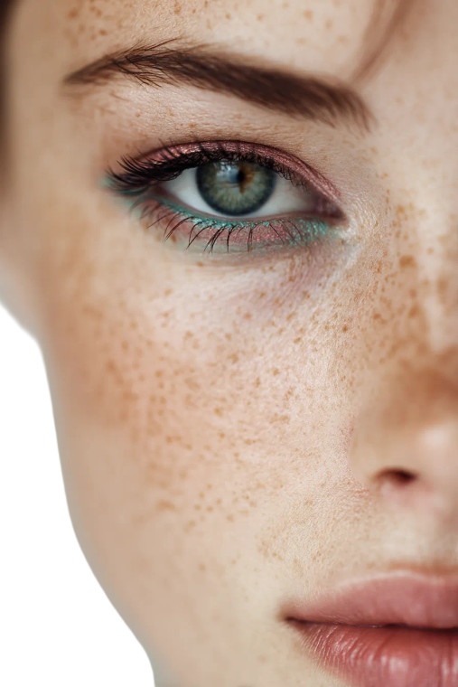 Freckled Portrait Vinyl Car Decal Sticker – Waterproof & UV-Resistant 8"