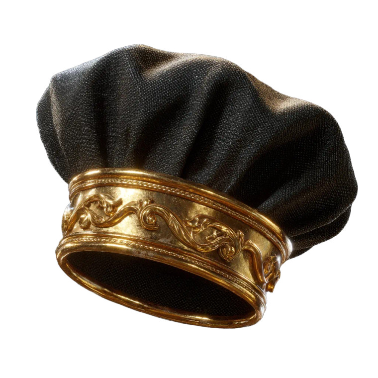 Golden Chef Hat Vinyl Car Decal Sticker – Waterproof & UV-Resistant 8"