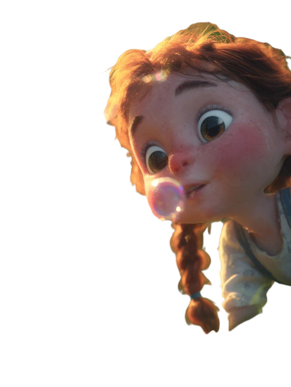 Girl Blowing Bubbles Vinyl Car Decal Sticker – Waterproof & UV-Resistant 8"