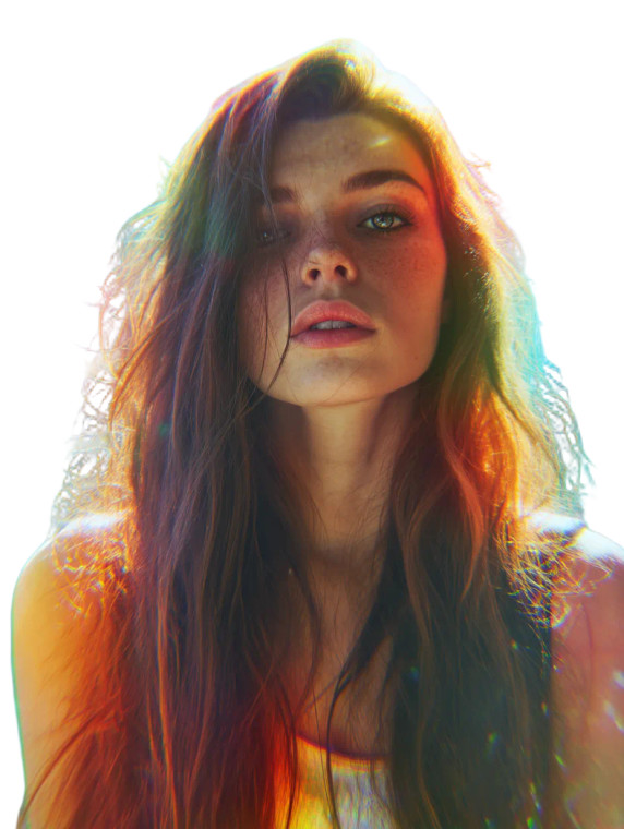 Colorful Long-Haired Girl Vinyl Car Decal Sticker – Waterproof & UV-Resistant 8"