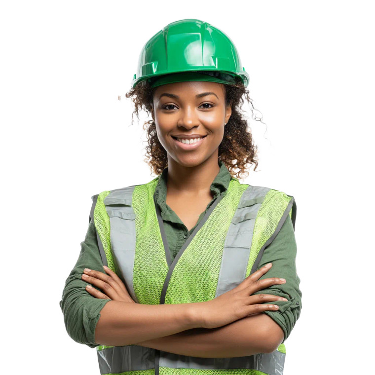 African Worker Smiling Vinyl Car Decal Sticker – Waterproof & UV-Resistant 8"