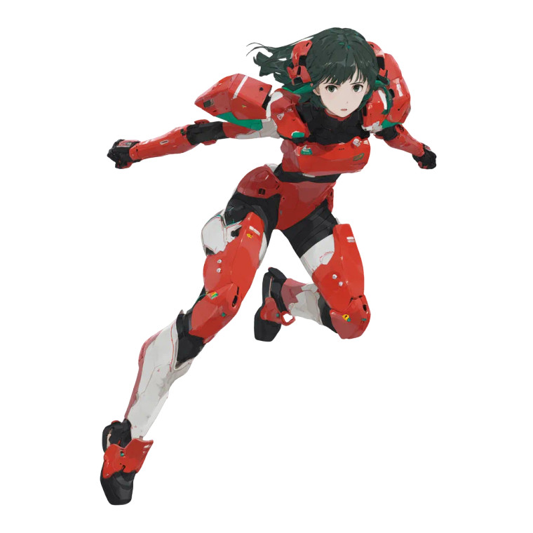 Anime Girl Robotic Vinyl Car Decal Sticker – Waterproof & UV-Resistant 8"