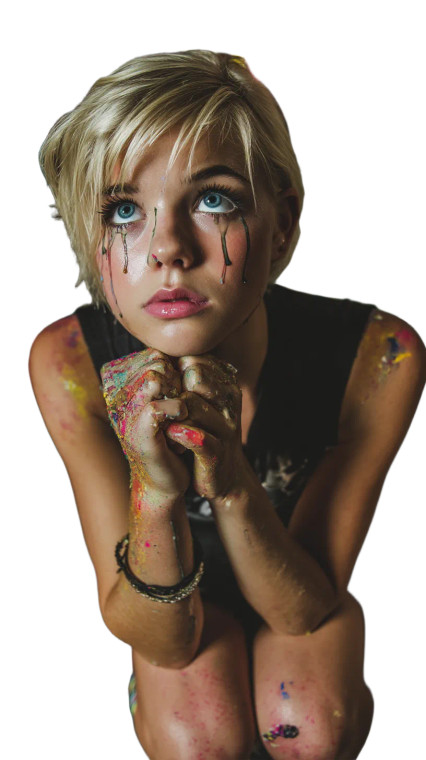 Alien Teen Portrait Vinyl Car Decal Sticker – Waterproof & UV-Resistant 8"