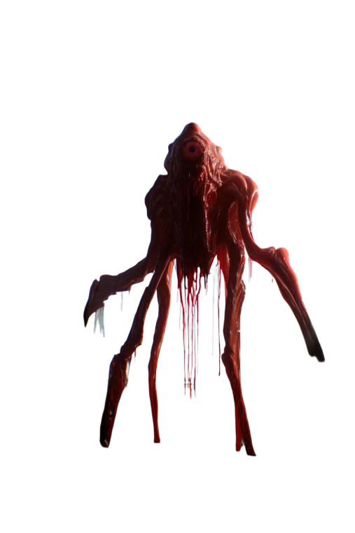 Demonic Meat Creature Vinyl Car Decal Sticker – Waterproof & UV-Resistant 8"