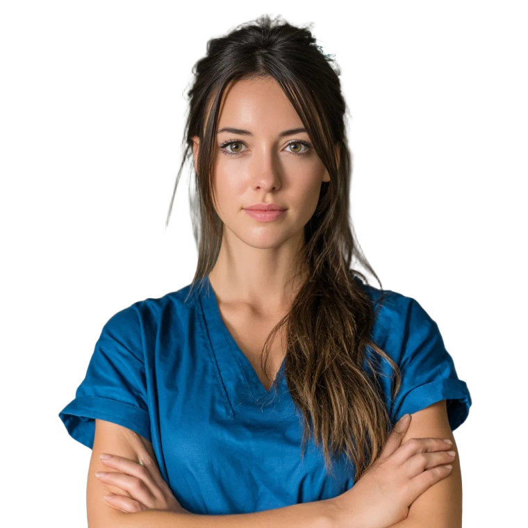 Confident Nurse Portrait Vinyl Car Decal Sticker – Waterproof & UV-Resistant 8"