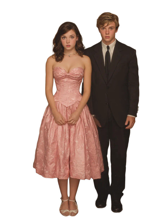 Nervous Prom Couple Vinyl Car Decal Sticker – Waterproof & UV-Resistant 8"