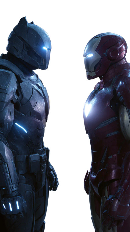 Batman Vs Iron Man V2 Vinyl Car Decal Sticker – Waterproof & UV-Resistant 8"