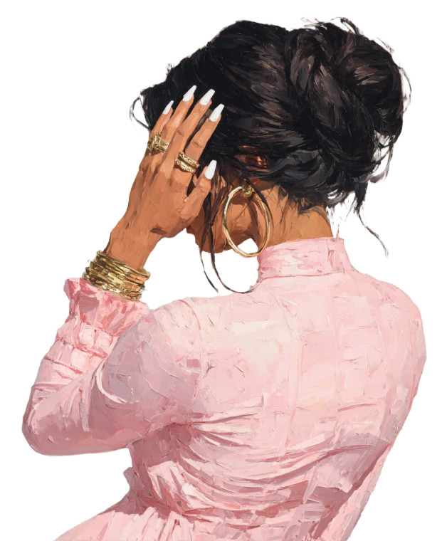 Elegant African American Woman V2 Vinyl Car Decal Sticker – Waterproof & UV-Resistant 8"