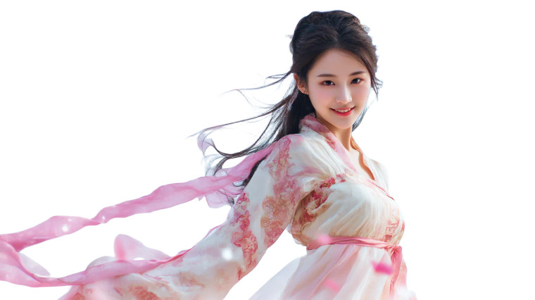 Classical Hanfu Beauty V2 Vinyl Car Decal Sticker – Waterproof & UV-Resistant 8"