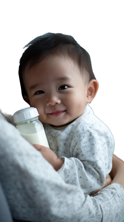 Asian Baby Drinking Vinyl Car Decal Sticker – Waterproof & UV-Resistant 8"