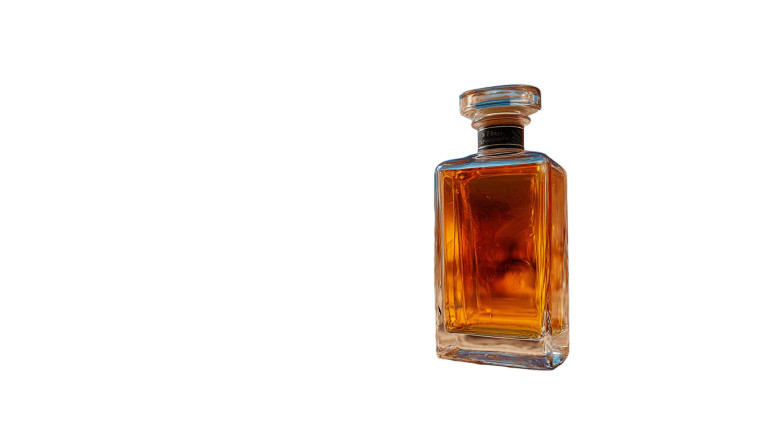 Desert Whisky Bottle Vinyl Car Decal Sticker – Waterproof & UV-Resistant 8"