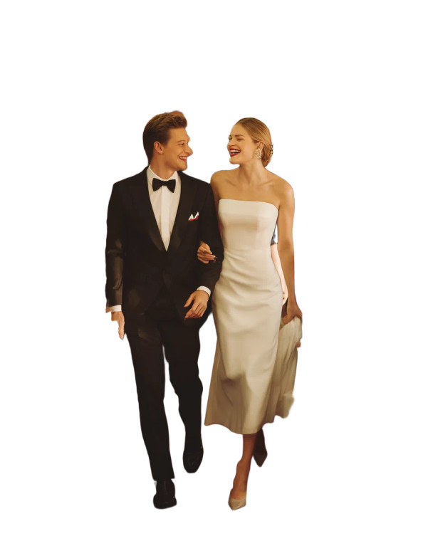 Wedding Couple Airplane Vinyl Car Decal Sticker – Waterproof & UV-Resistant 8"