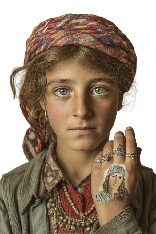 Kurdish Girl Gan Vinyl Car Decal Sticker – Waterproof & UV-Resistant 8"