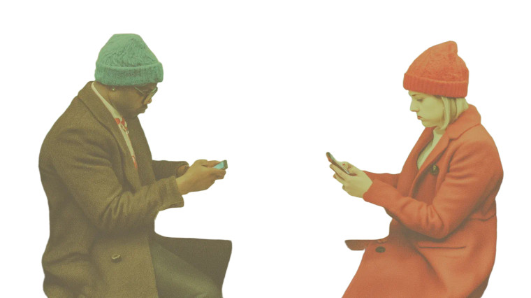 Couple At Restaurant V2 Vinyl Car Decal Sticker – Waterproof & UV-Resistant 8"