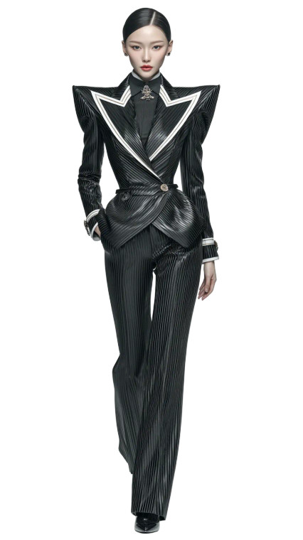 Futuristic Concierge Portrait Vinyl Car Decal Sticker – Waterproof & UV-Resistant 8"