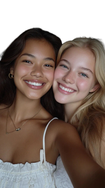 Best Friends Selfie Vinyl Car Decal Sticker – Waterproof & UV-Resistant 8"