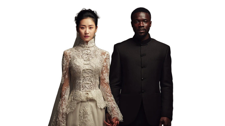 Wedding Couple V4 Vinyl Car Decal Sticker – Waterproof & UV-Resistant 8"