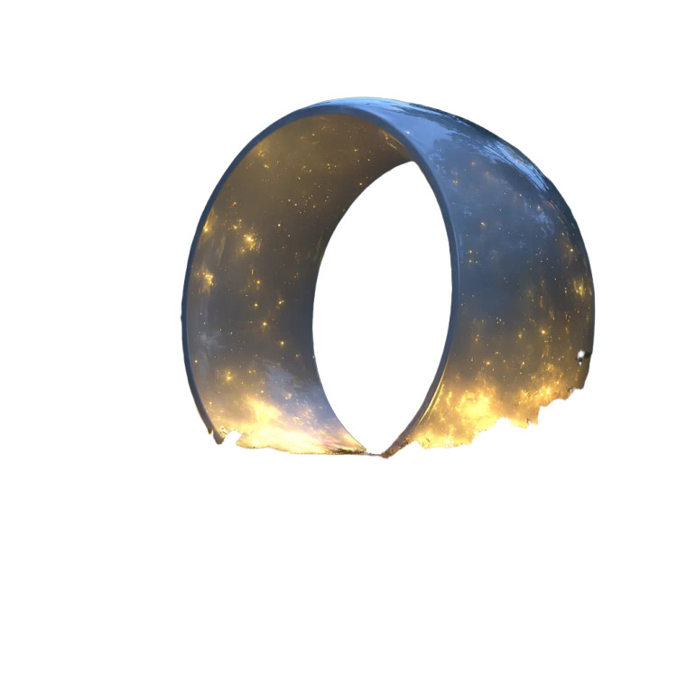 Glowing Space Ring V2 Vinyl Car Decal Sticker – Waterproof & UV-Resistant 8"