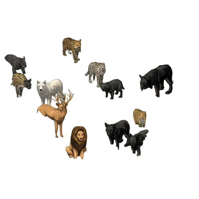 Forest Animal Meeting Vinyl Car Decal Sticker – Waterproof & UV-Resistant 8"