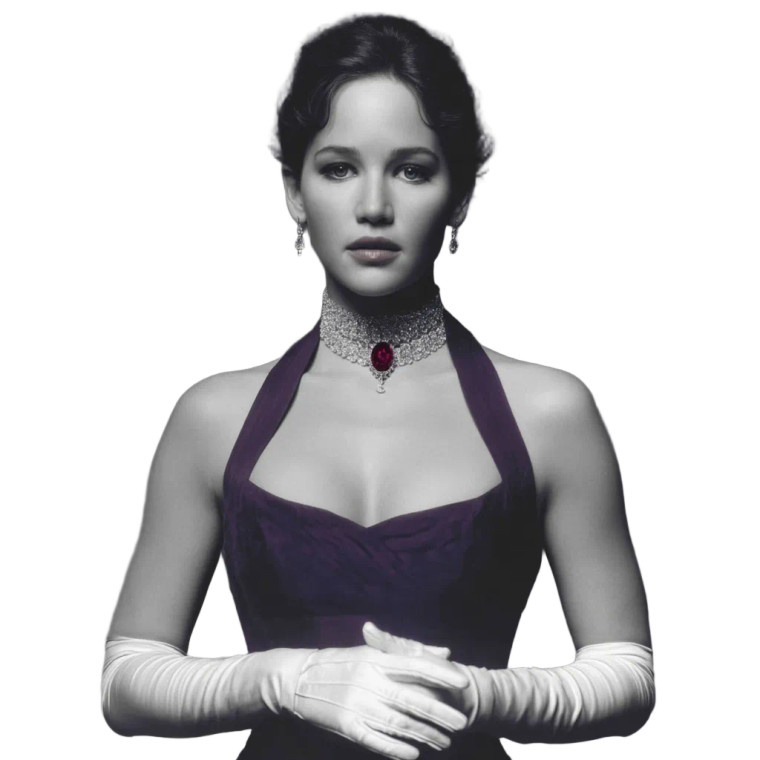 Jennifer Lawrence Costume Vinyl Car Decal Sticker – Waterproof & UV-Resistant 8"
