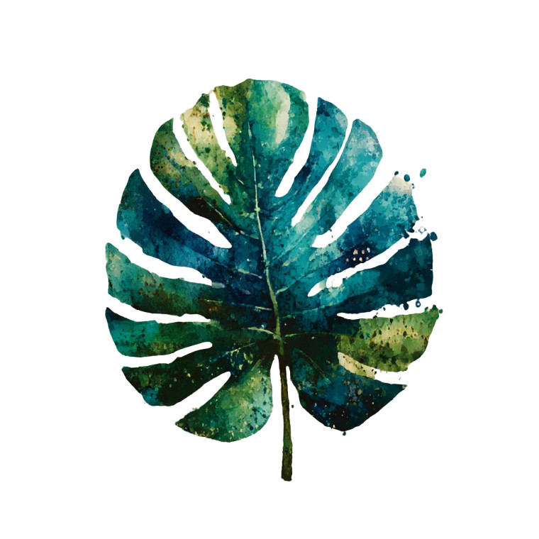 Tropical Plant Leaf Vinyl Car Decal Sticker – Waterproof & UV-Resistant 8"