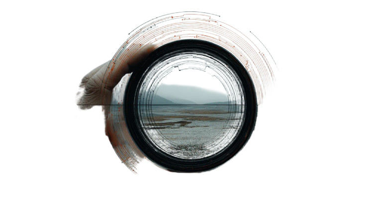 Hand Holding Lens Vinyl Car Decal Sticker – Waterproof & UV-Resistant 8"