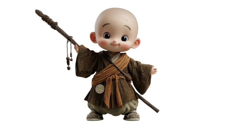 Child Monk Vinyl Car Decal Sticker – Waterproof & UV-Resistant 8"