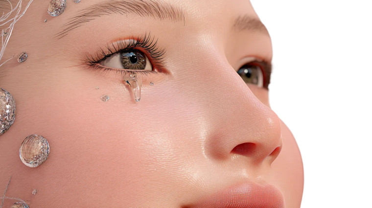 Crying Beauty V3 Vinyl Car Decal Sticker – Waterproof & UV-Resistant 8"