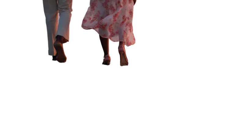 Romantic Beach Walk V2 Vinyl Car Decal Sticker – Waterproof & UV-Resistant 8"