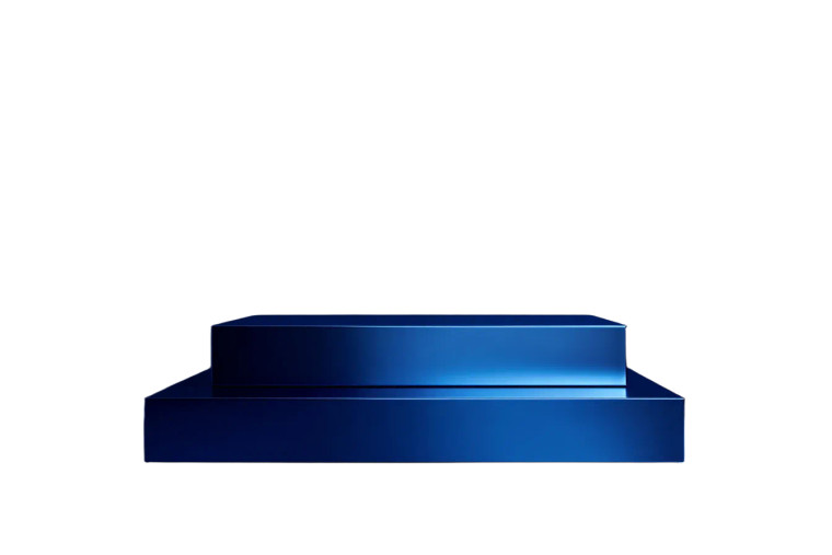 Shiny Blue Podium Vinyl Car Decal Sticker – Waterproof & UV-Resistant 8"