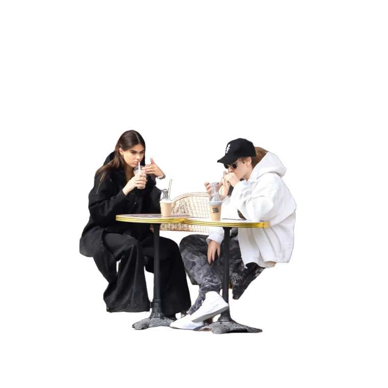 Celebrity Coffee Moment Vinyl Car Decal Sticker – Waterproof & UV-Resistant 8"