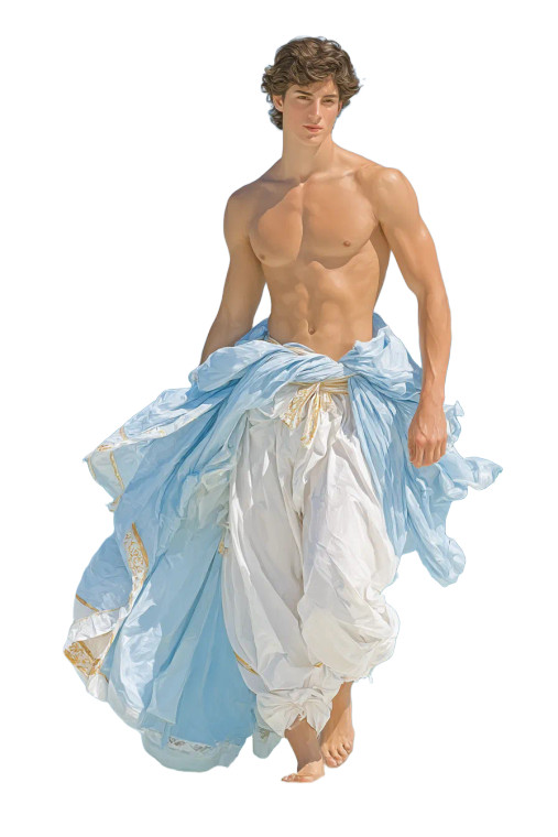 Athletic Antinous Pose Vinyl Car Decal Sticker – Waterproof & UV-Resistant 8"