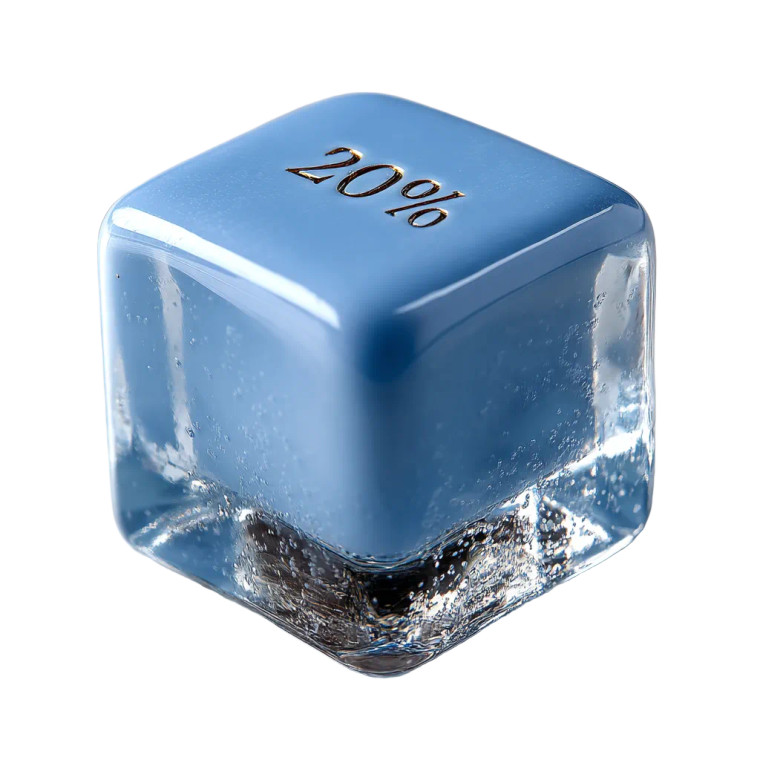 Blue Transparent Cube Vinyl Car Decal Sticker – Waterproof & UV-Resistant 8"