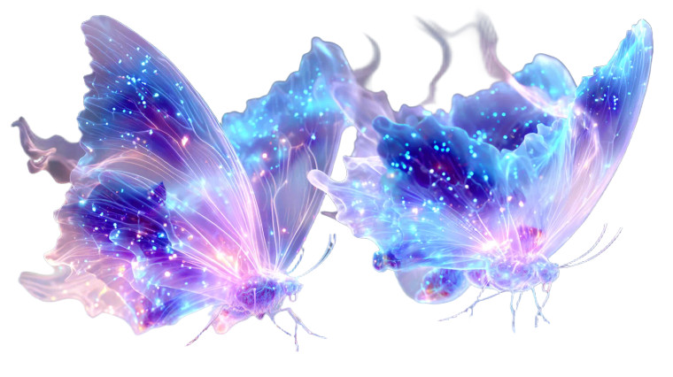 Glowing Light Butterflies Vinyl Car Decal Sticker – Waterproof & UV-Resistant 8"