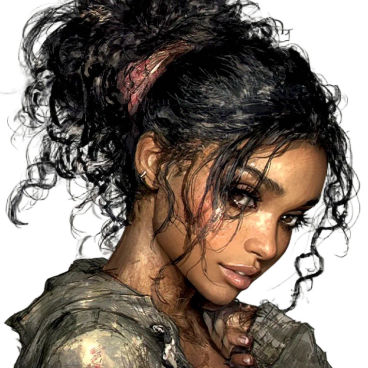 Young African-American Woman Vinyl Car Decal Sticker – Waterproof & UV-Resistant 8"