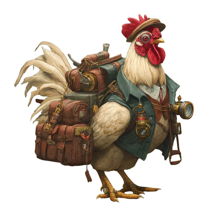 Chicken Jockey Vinyl Car Decal Sticker – Waterproof & UV-Resistant 8"