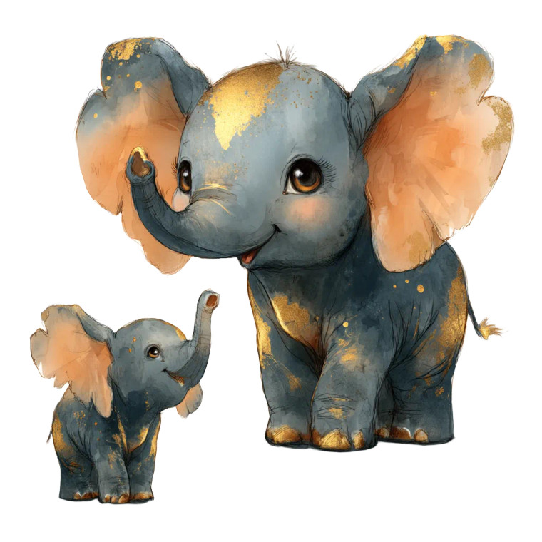 Pink-Eared Elephant Vinyl Car Decal Sticker – Waterproof & UV-Resistant 8"