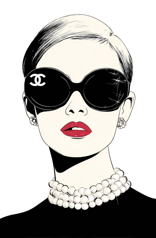 Elegant Chanel Woman V2 Vinyl Car Decal Sticker – Waterproof & UV-Resistant 8"
