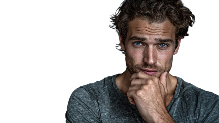 Thoughtful Man Vinyl Car Decal Sticker – Waterproof & UV-Resistant 8"