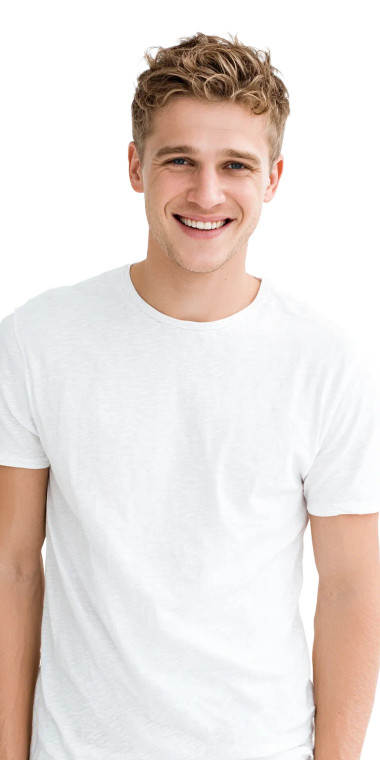 Cheerful Young Man V5 Vinyl Car Decal Sticker – Waterproof & UV-Resistant 8"