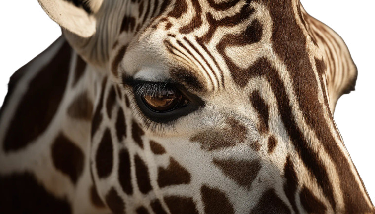 Striped Giraffe Close-Up Vinyl Car Decal Sticker – Waterproof & UV-Resistant 8"