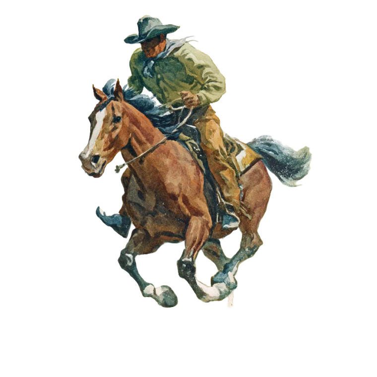 Galloping Cowboy V2 Vinyl Car Decal Sticker – Waterproof & UV-Resistant 8"