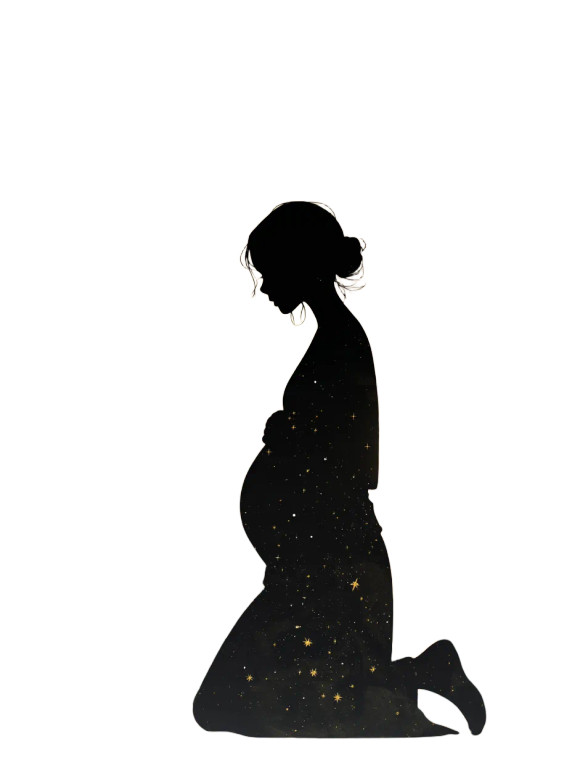 Celestial Mother Silhouette Vinyl Car Decal Sticker – Waterproof & UV-Resistant 8"