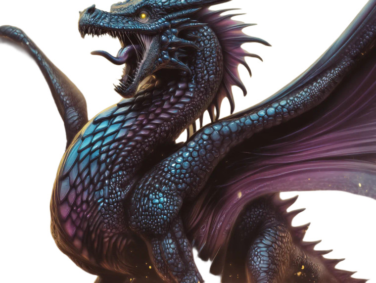 Gothic Purple Dragon Vinyl Car Decal Sticker – Waterproof & UV-Resistant 8"
