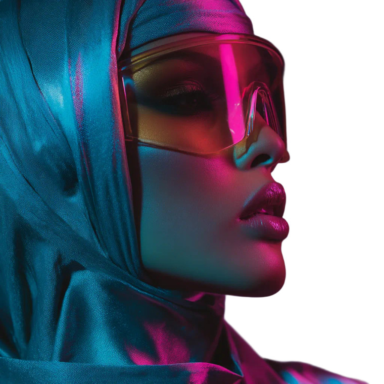 Futuristic Supermodel Vinyl Car Decal Sticker – Waterproof & UV-Resistant 8"