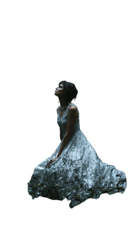 Glitter Dress Woman Vinyl Car Decal Sticker – Waterproof & UV-Resistant 8"