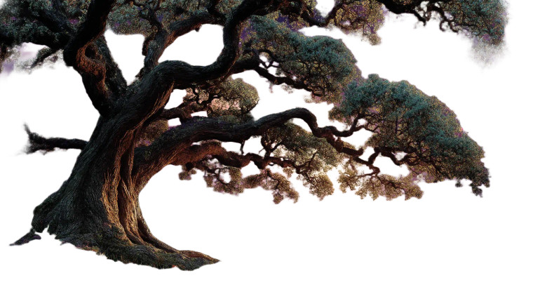 Cosmic Oak Tree Vinyl Car Decal Sticker – Waterproof & UV-Resistant 8"