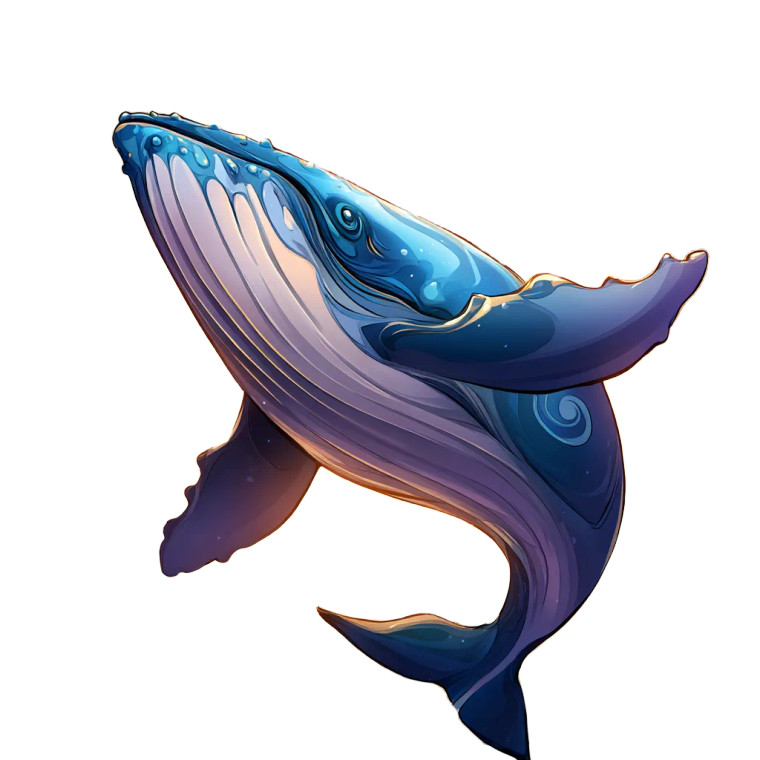 Cartoon Whale Jumping Vinyl Car Decal Sticker – Waterproof & UV-Resistant 8"